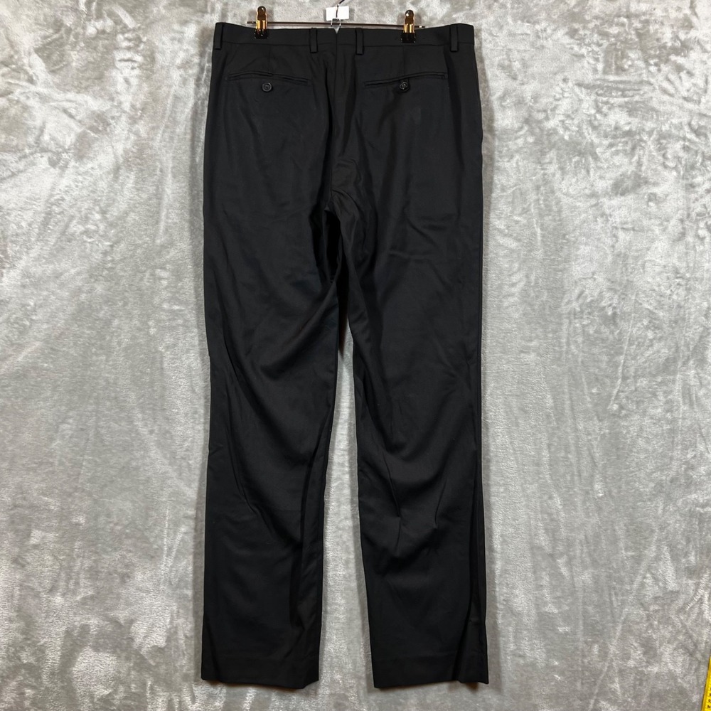 Banana Republic Pants Mens 33x33.5 Black Tailored Slim Fit Italian Fabric Work - Picture 6 of 11